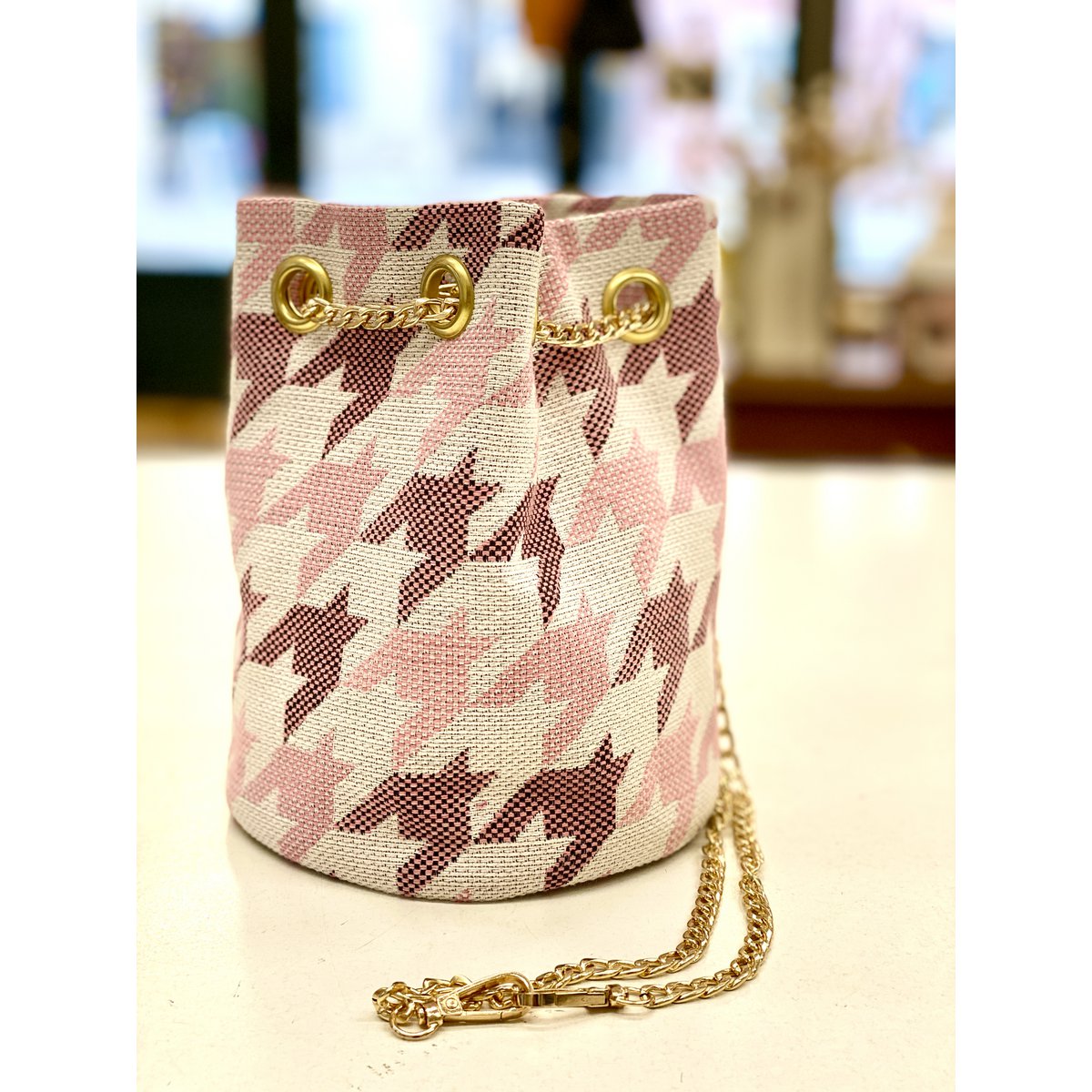 Sac Seau PIED DE COQ ROSE