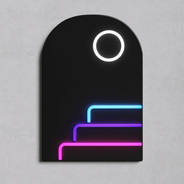 Neon førte balkon på månen