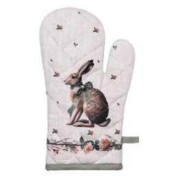 Ofenhandschuh 18x30 cm Beige Baumwolle