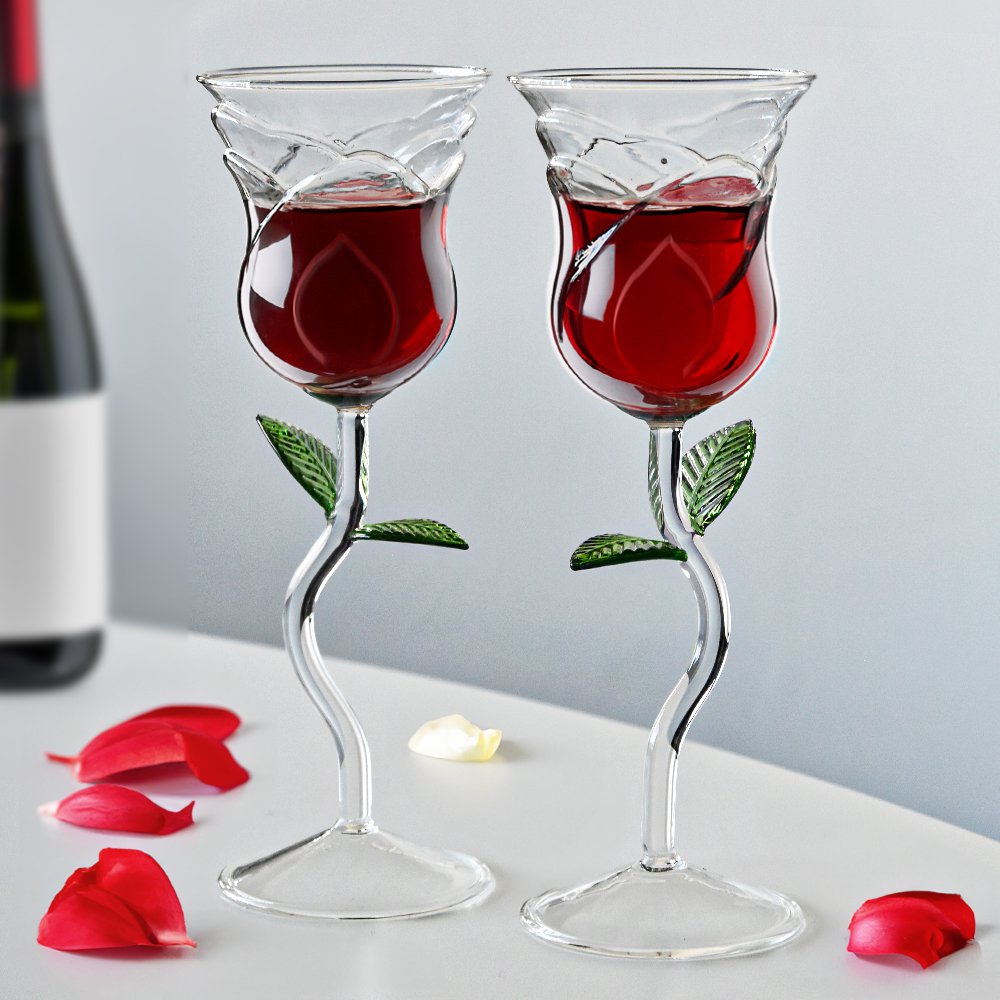 Rose Wine Glass