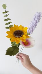 Girasole di fiori in feltro