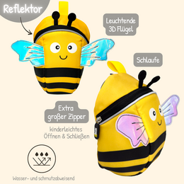 2 en 1 bolso de bicicleta y mochila - abeja