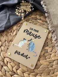 Money gift card - creative packaging for money gifts - financial injection, thank you & gift idea Thank you mice