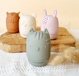 Set of 4 silicone bath toys Earth tones