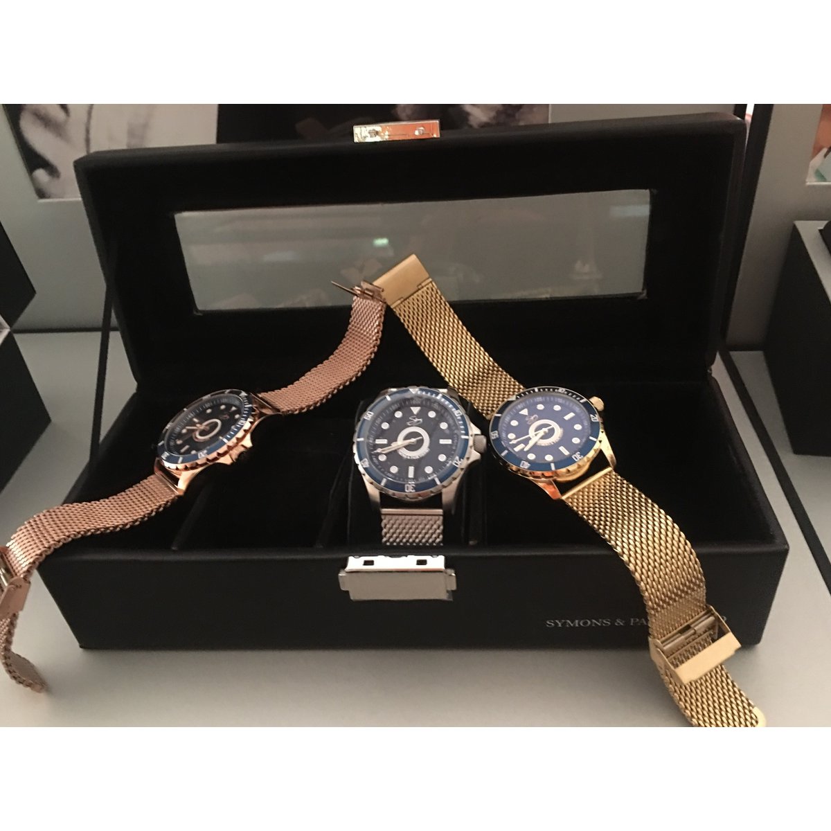 Power Mesh 5Vie double plated rose gold 3-hand 10 ATM