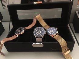 Power Mesh 5Vie double plated rose gold 3-hand 10 ATM