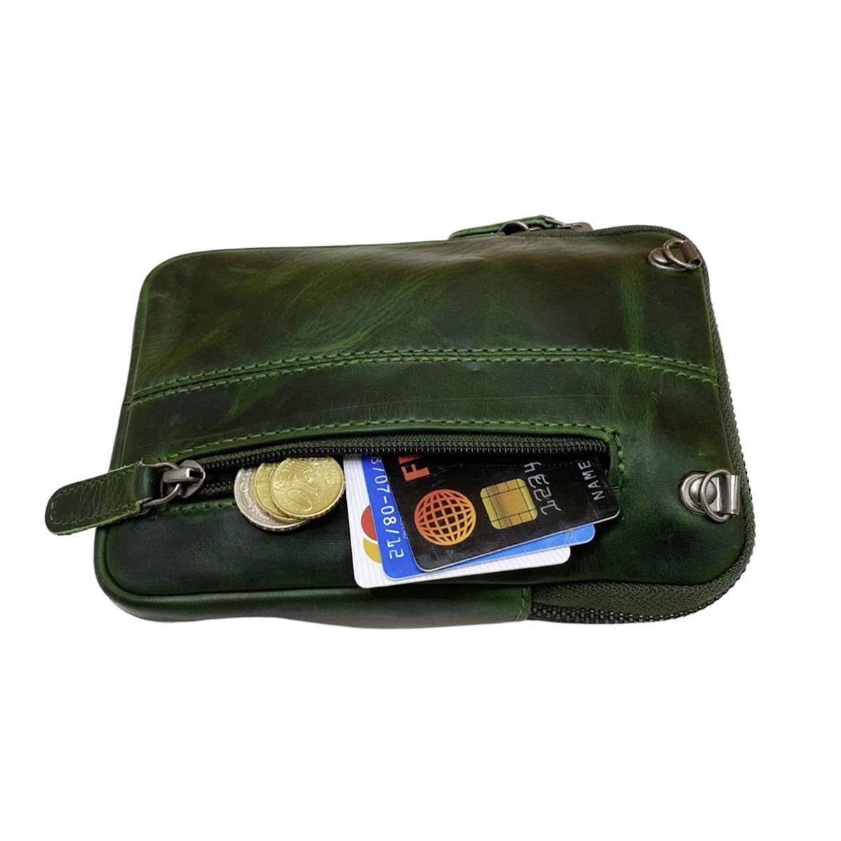 Lederhandytasche für Damen und Herren mit verstellbarem Schultergurt in 5 Farben