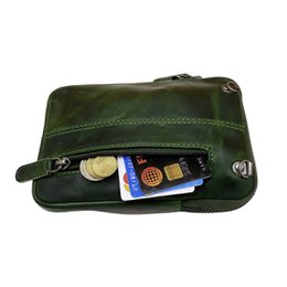 Lederhandytasche für Damen und Herren mit verstellbarem Schultergurt in 5 Farben