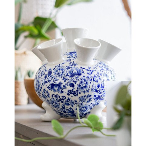 Tulip vase on legs XL - Graceful flower - Ceramics - 30 cm