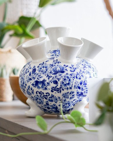 Vaso di tulipano sulle gambe xl - fiore grazioso - ceramica - 30 cm