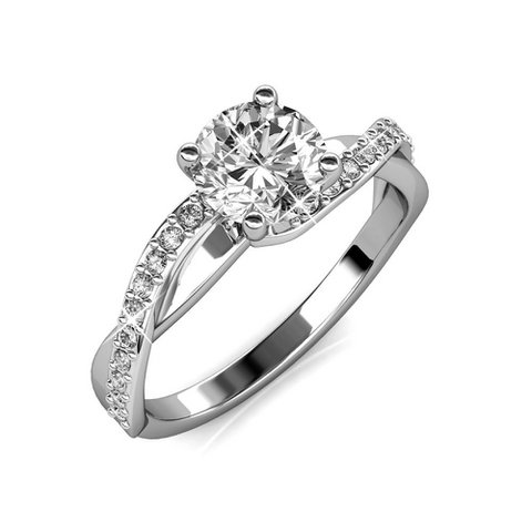Bague Eleanor - Argenté et Cristal