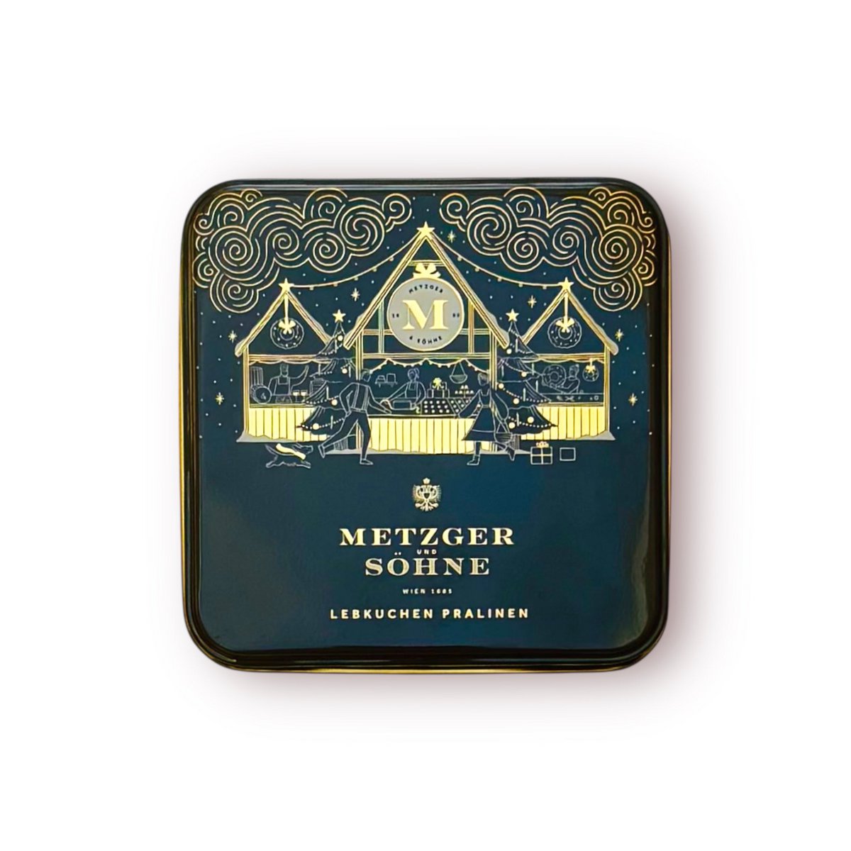 Maggiore Christmas Gingerbread Chocolates Tin - Navy