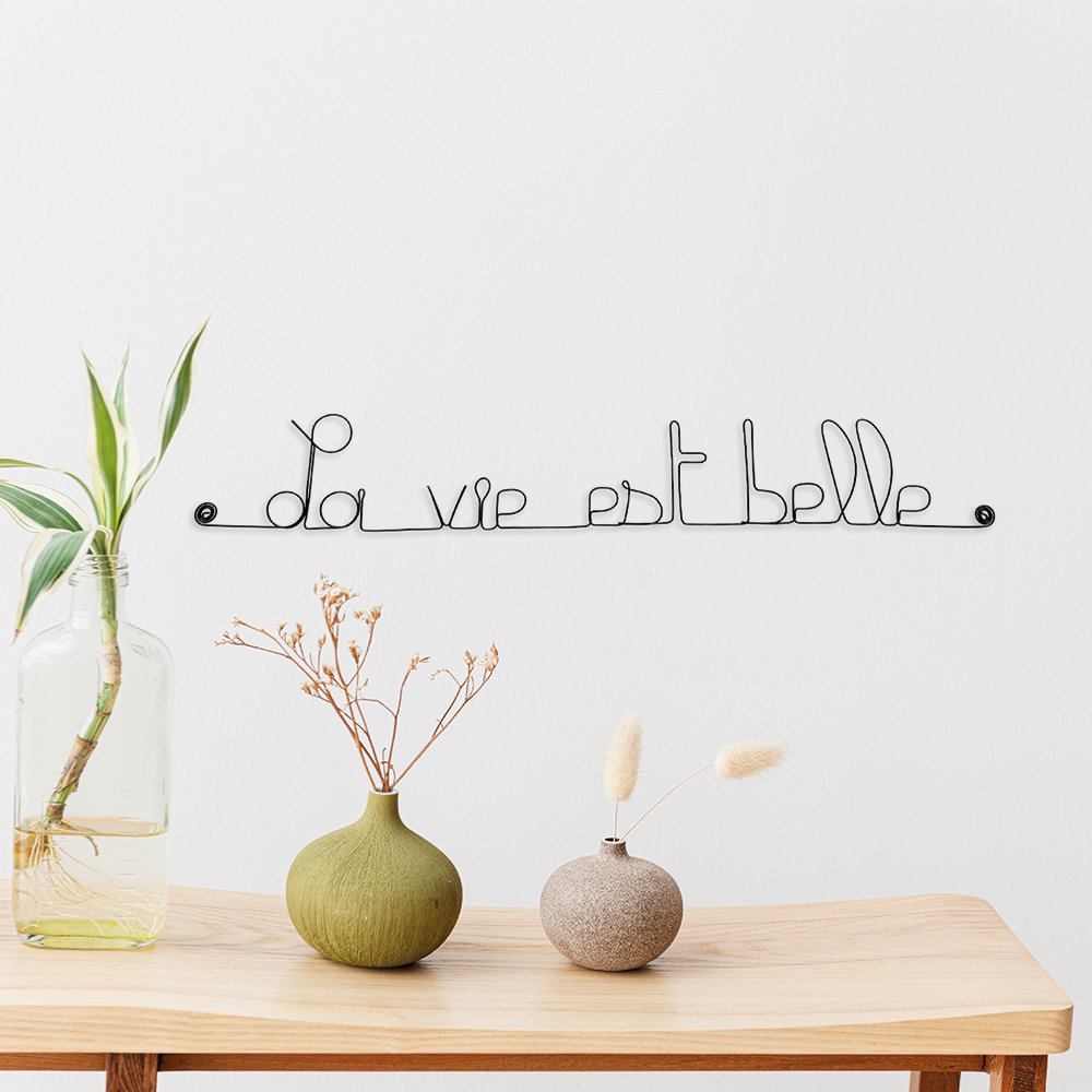 Life is beautiful – Wire wall decoration Best-Seller - Home décor - Handmade