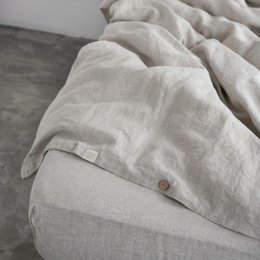 Set copripiumino in lino melange
