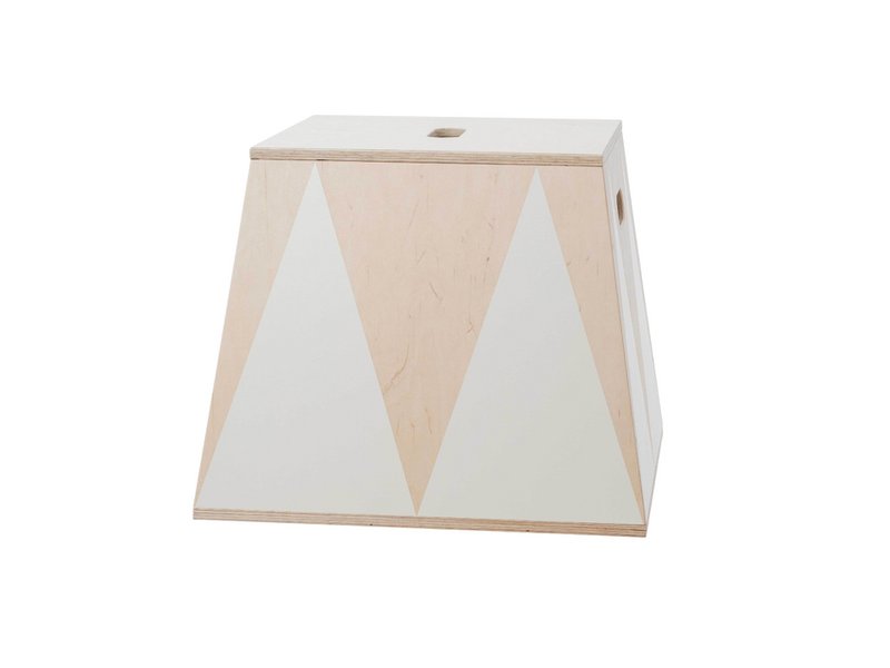 trapezkasse "the roll up" hvidt træ