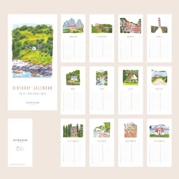 Geïllustreerde Verjaardagskalender I Celyn Art Mixed Media Illustraties