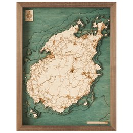 PAROS - Mapa de pared de madera 3D - versión S