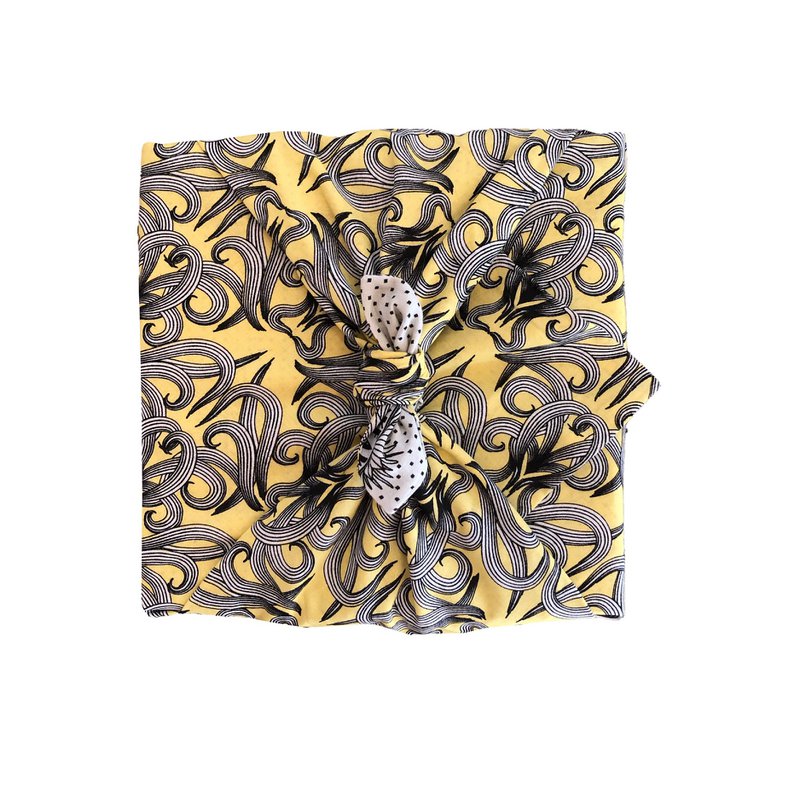 Paño para envolver regalos de tela Furoshiki, paquete de 3 paquetes de un estilo de doble cara