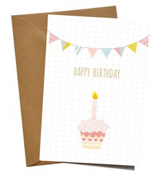 Grusskarte "Happy Birthday Cupcake"