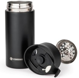 Travel French-Press 2Go con función térmica | Taza térmica 2 en 1 - 300 ml