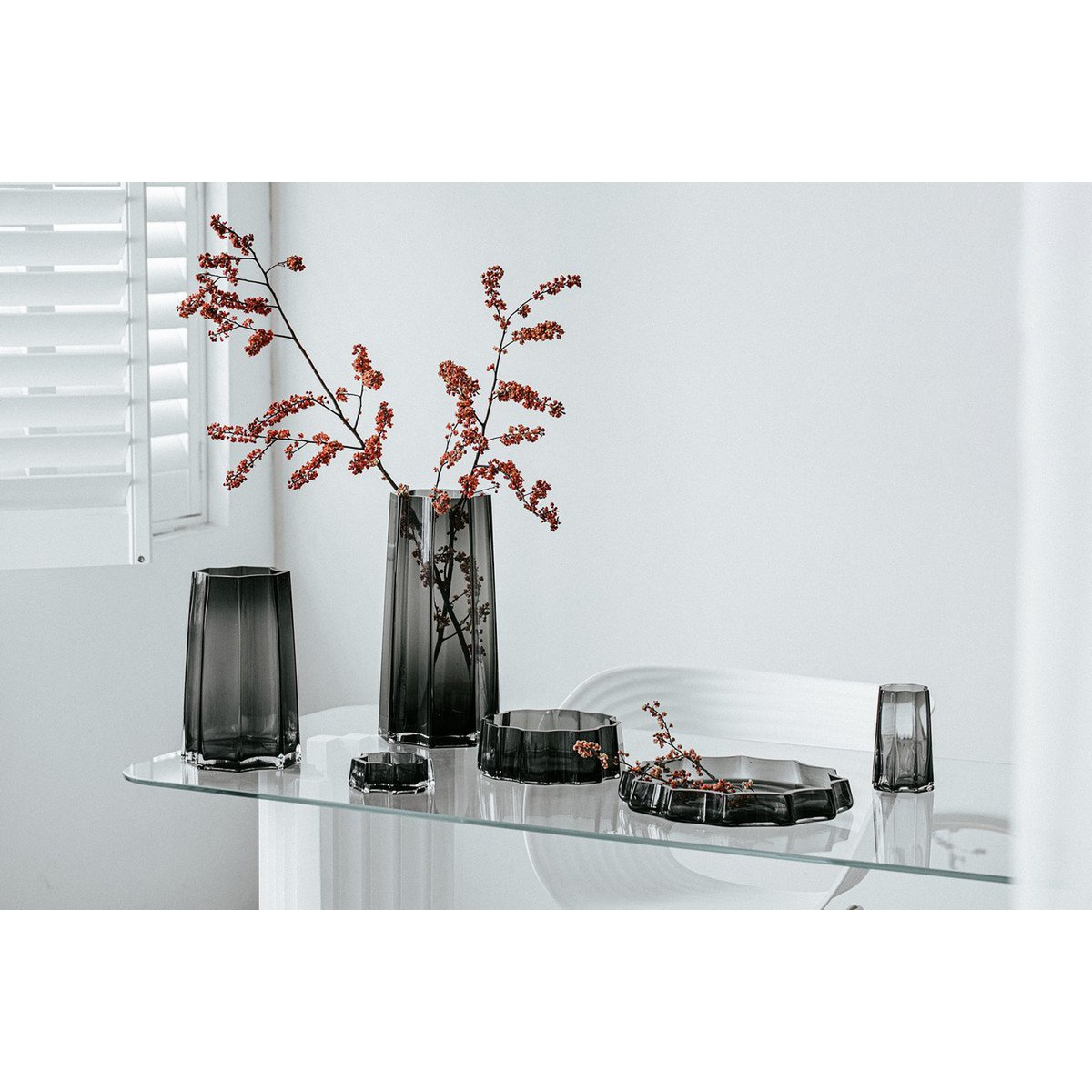 Moderno-Classico Vaso di lusso, design elegante, LENOX 30 Grigio