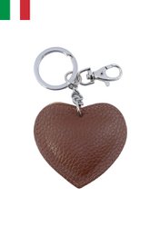 Llavero de piel de vacuno en forma de corazón Made in Italy ITPCL