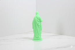 Statue du Sacré-Cœur – Finition verte phosphorescente