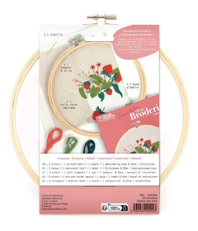 BORDUURSET WILDE AARDBEI Ø20CM