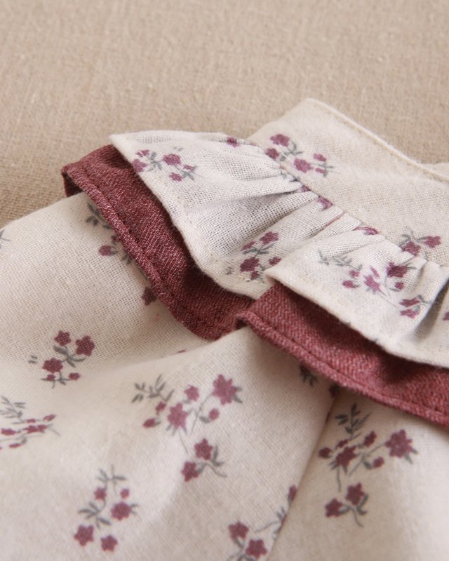 Babykleid mit Blumendruck und Pompon-Detail P71-11604032