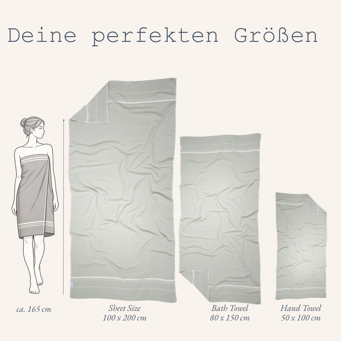 Serviette Ecobain "Grit" | Sirène magique (Salbeigrün)