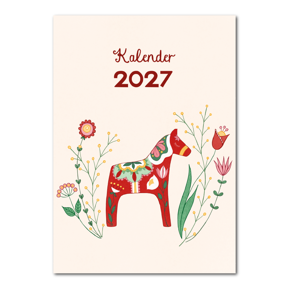 Geïllustreerde Zweden muurkalender 2027