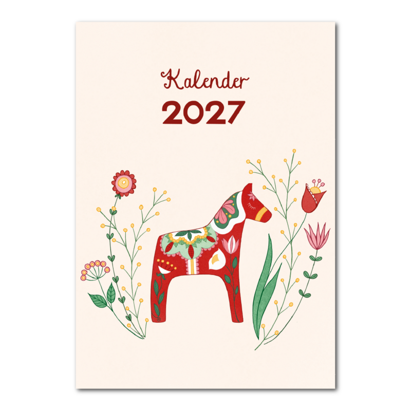 Geïllustreerde Zweden muurkalender 2027