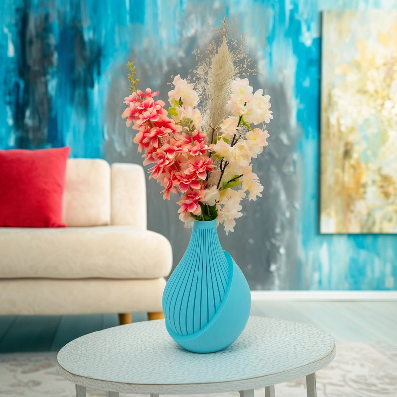 Elodie 3D vase - 3D printet vase - Bæredygtig PLA - Velegnet til kunstige blomster