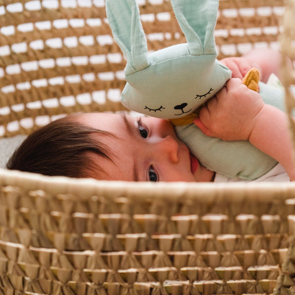 Hochet lapin en coton bio