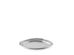 Servierplatte oval aus Edelstahl, 25 cm