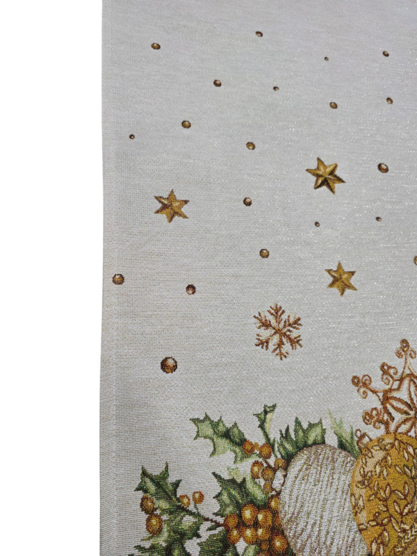 Loper Natalizio Gold Holly Lurex in Gobelin-kopie