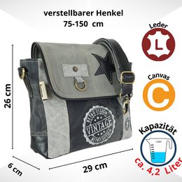 Sunsa women's messenger bag. Small shoulder bag. Vintage style shoulder bag. Canvas handbag. Large crossbody bag for women.