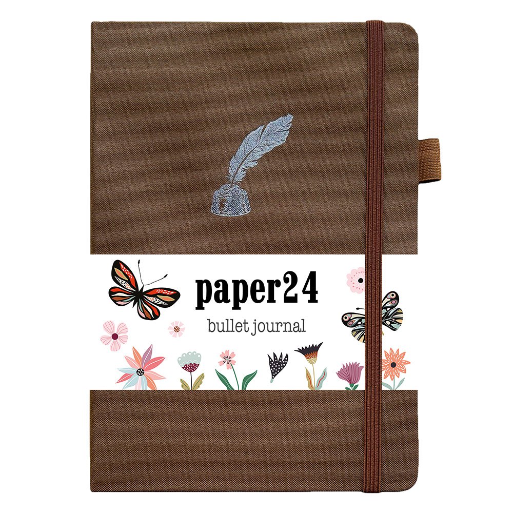Paper24 Bullet Journal Brun blækflaske A5 prikkeret