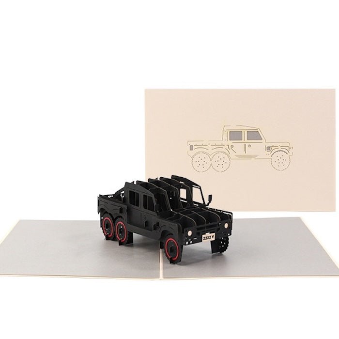 3D -kort til ham til far - Jeep og motorcykeldesign