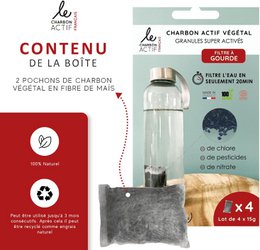 Set de 4 filtros de botella nómadas con carbón vegetal súper activado