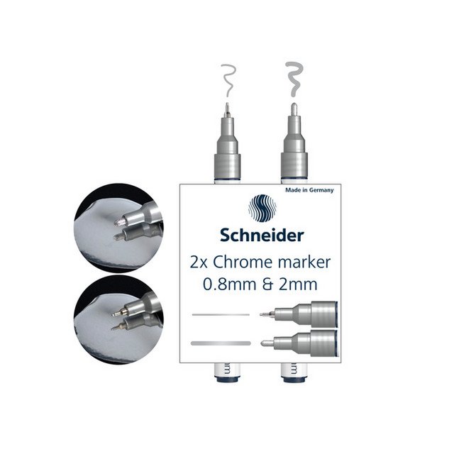 Rotulador cromado Schneider Paint-It 060/061 etui 2º. 0,8 y 2 mm