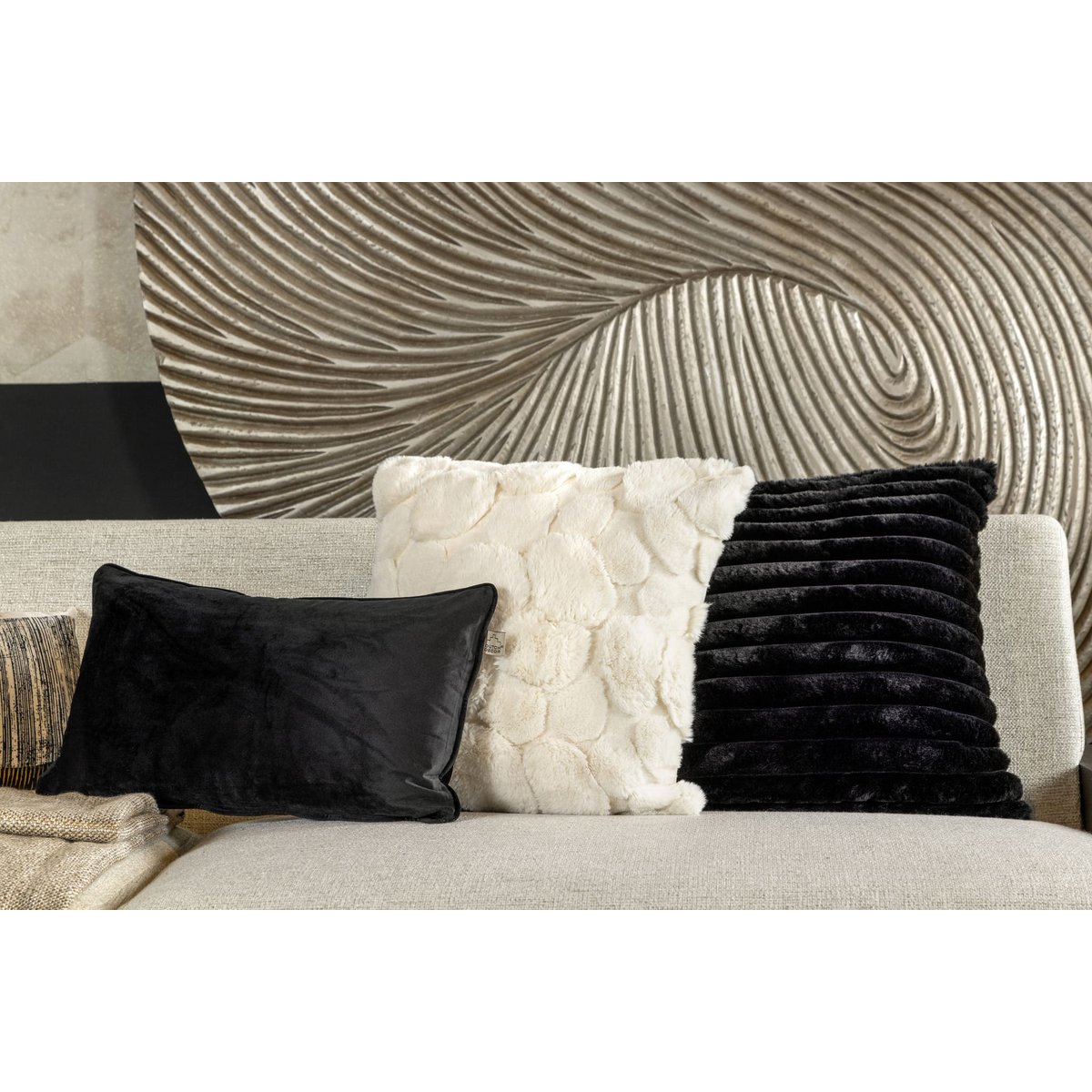 Dutch Decor HAZEL Cushion 50x50 cm Raven - black
