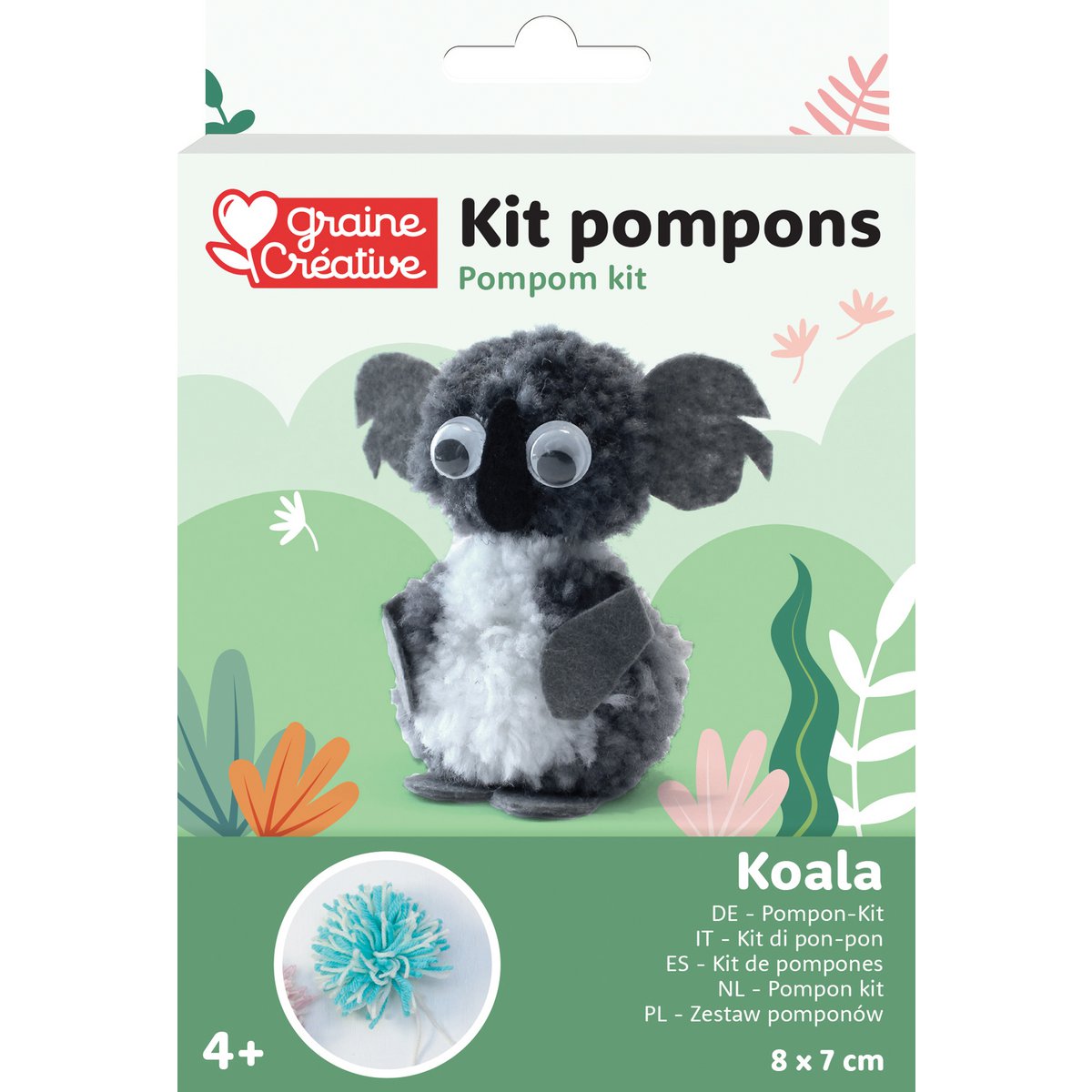 DIY POMPON SÆT - KOALA