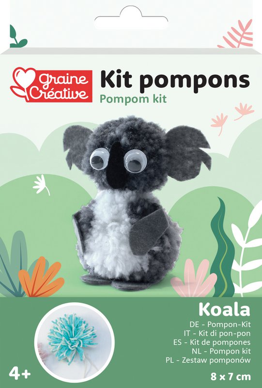 DIY POMPON SÆT - KOALA
