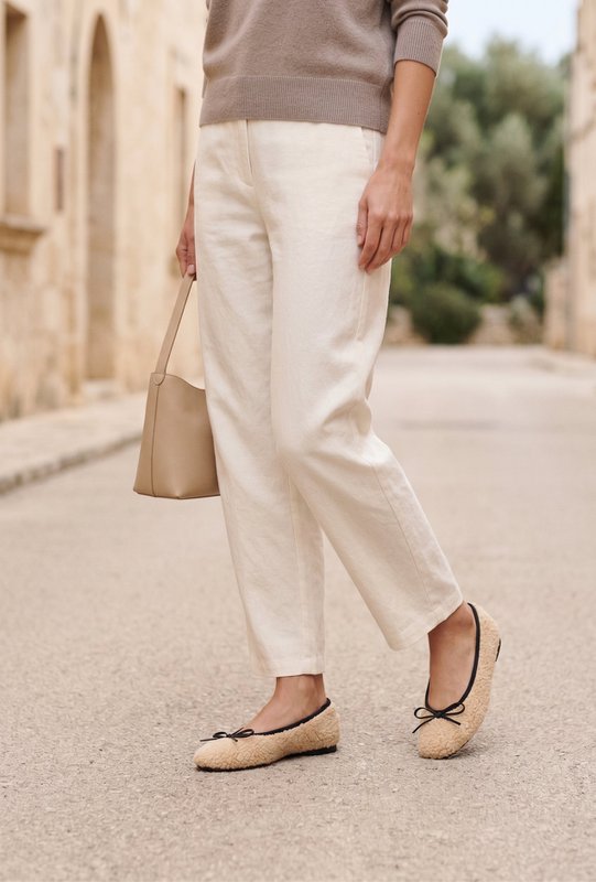 TED BEIGE – Ballerina's van imitatiebont