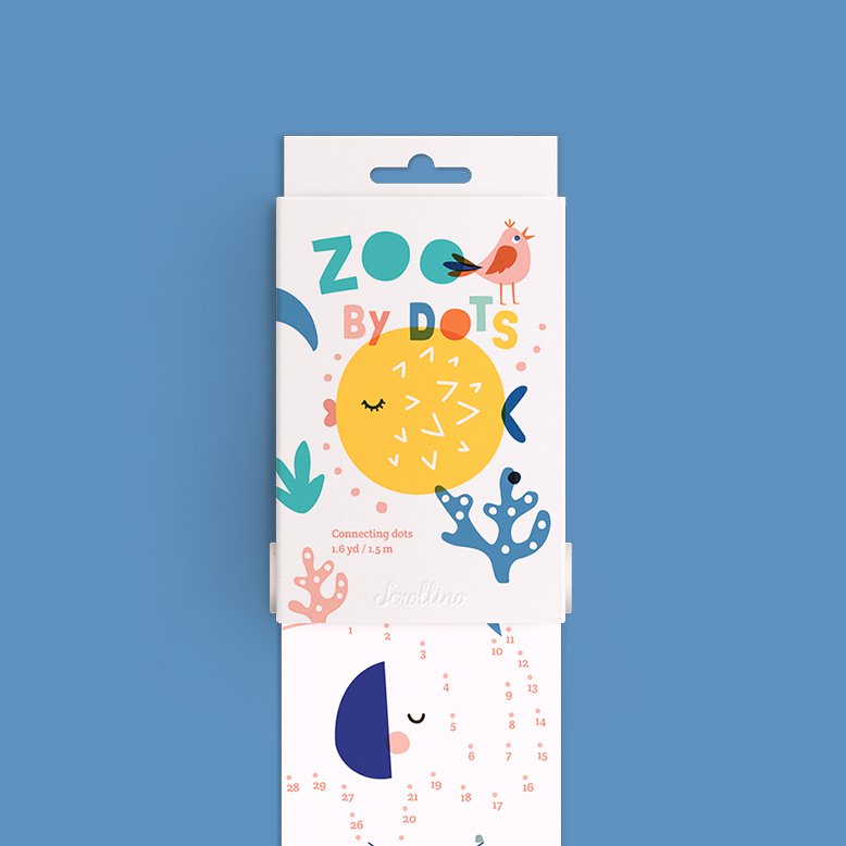 Malbuch & Dot to Dot Games - Scrollino Zoo von Dots