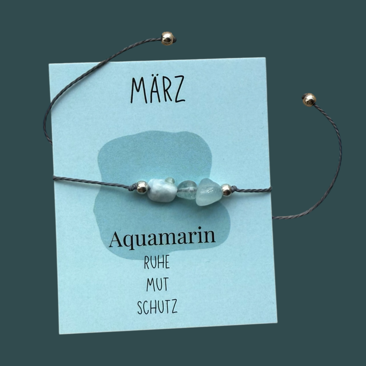 Armband Maart Aquamarijn