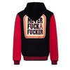 Kapuzensweatjacke 'Never Fuck A Fucker' in Schwarz