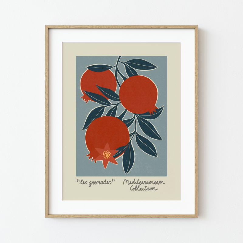 Mediterrane collectie – Granaatappels Art Print