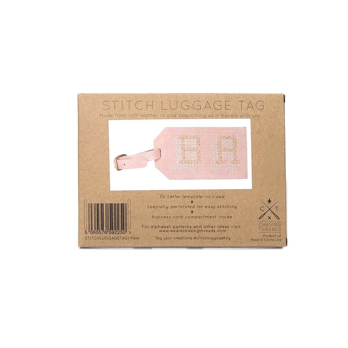 Étiquette de bagage Stitch - Rose